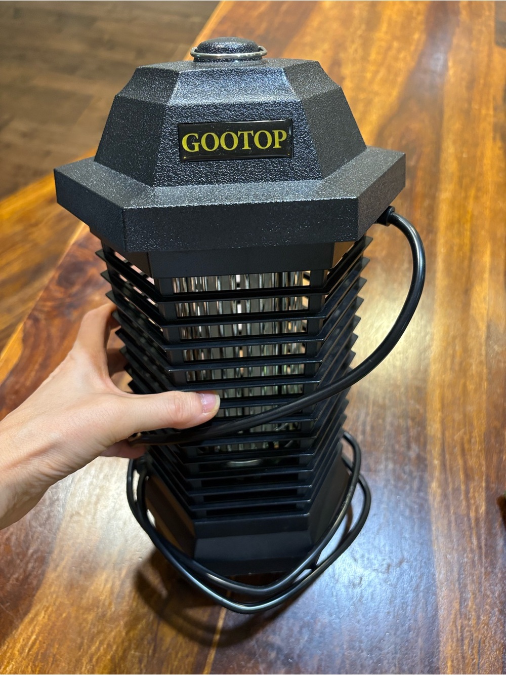 Black Electric Insect Zapper - Indoor/Outdoor Bug Killer